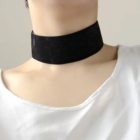 Korean Fashion Womens Accessoires Punk Gothic Soft Black Velvet Choker Necklace Girl Neck Jewelry  Colar Feminino