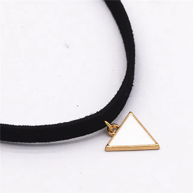 Leather Necklace Torques Pure Black Velvet Ribbon Maxi Statement Chokers Necklace For Women Collares Fashion Jewelry Colar 2016