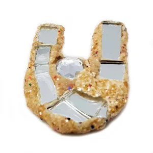 LETTER U - SILVER BROOCH