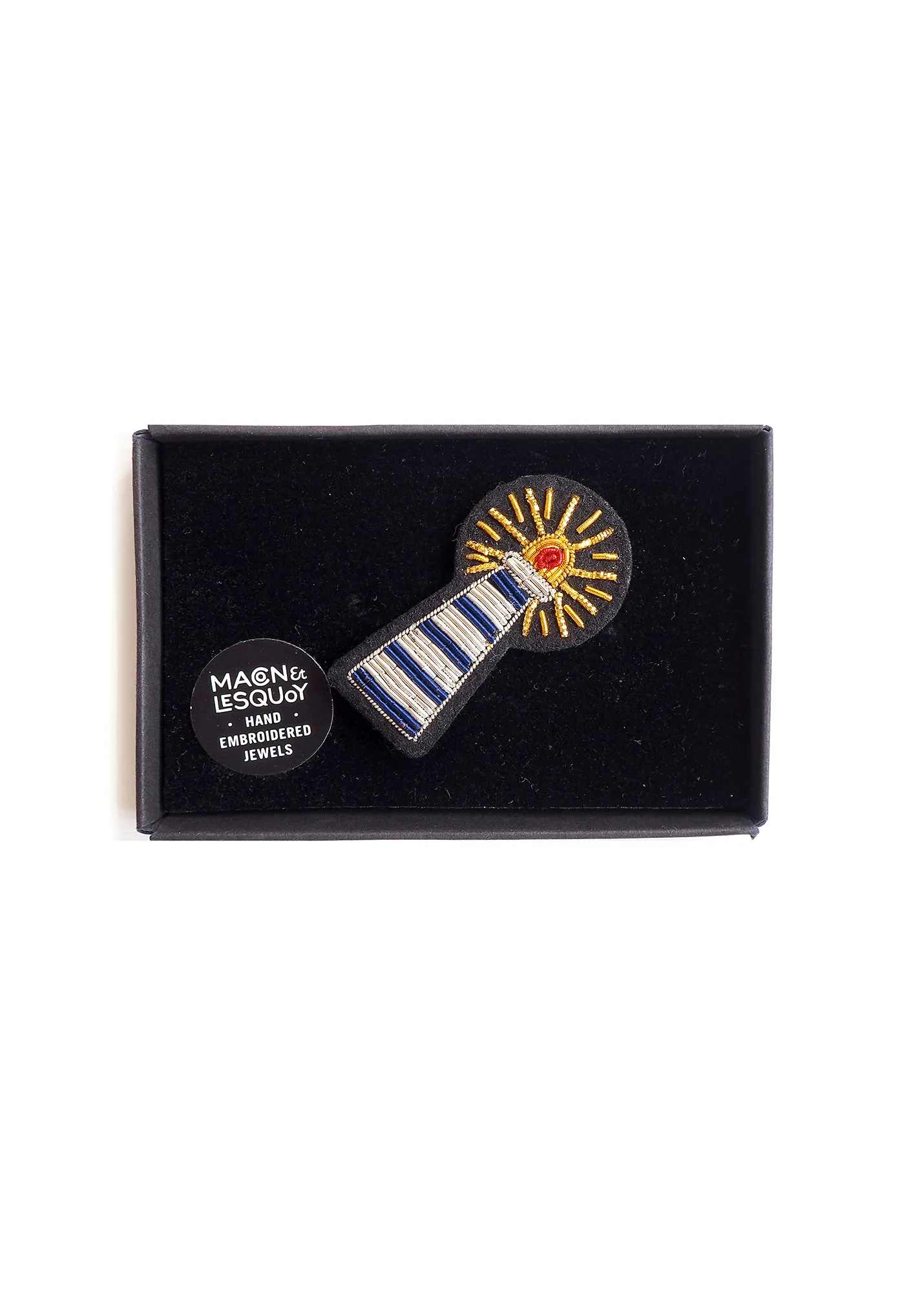 Lighthouse embroidered brooch - SAINT JAMES x Macon & Lesquoy (BLANC/BLEU)