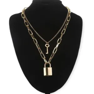 Lock & Key Chunky Choker Necklace