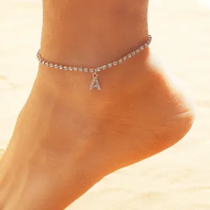 Luxe9275 - Alphabet Tennis Anklet