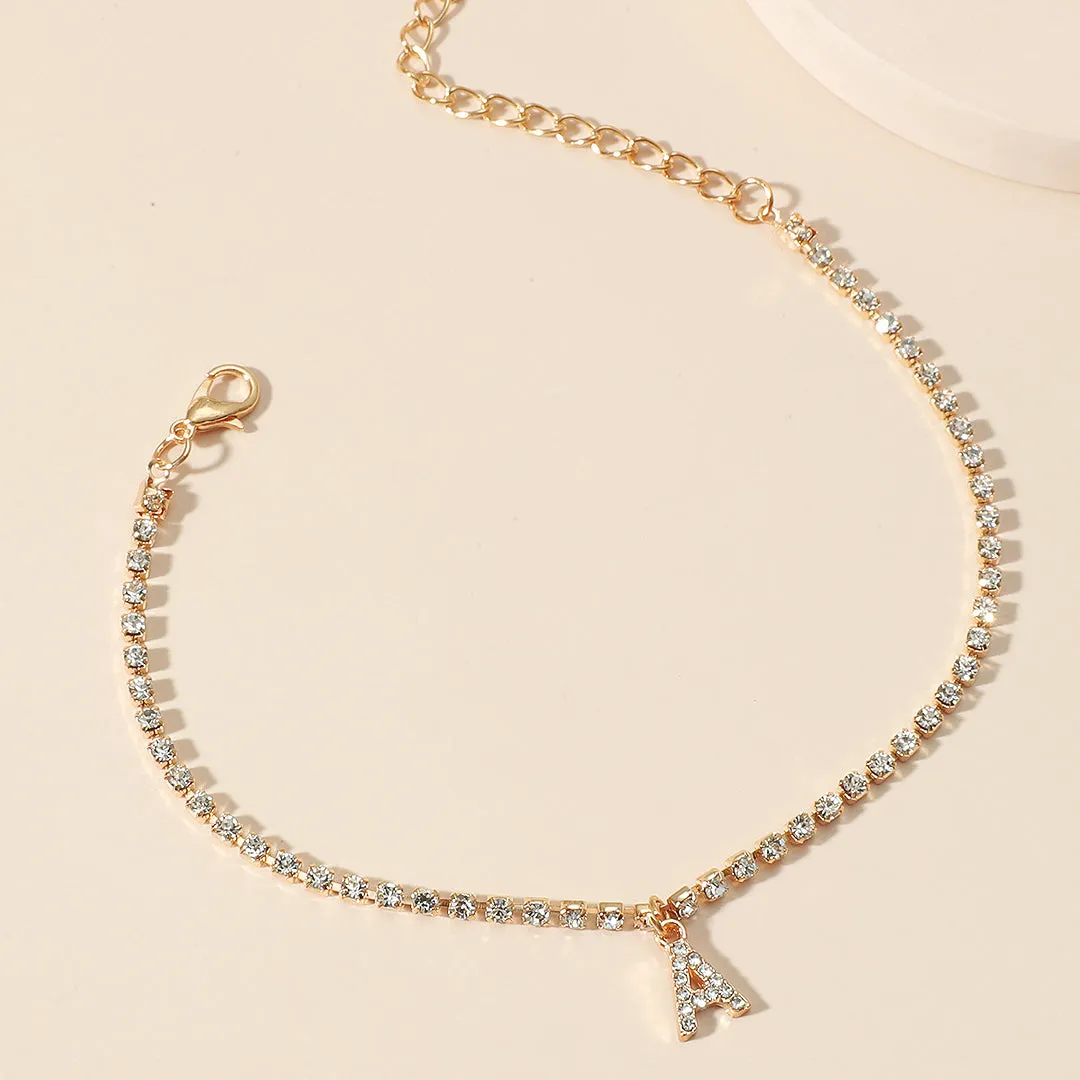 Luxe9275 - Alphabet Tennis Anklet