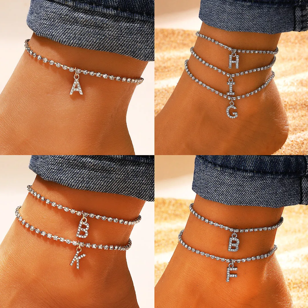 Luxe9275 - Alphabet Tennis Anklet