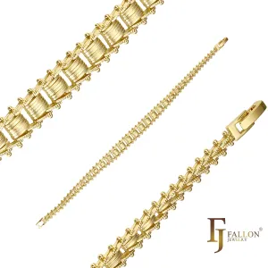 Luxurious bracelets plated in 14K Gold, Rose Gold colors