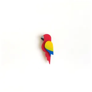 Macaw Scarlet Brooch