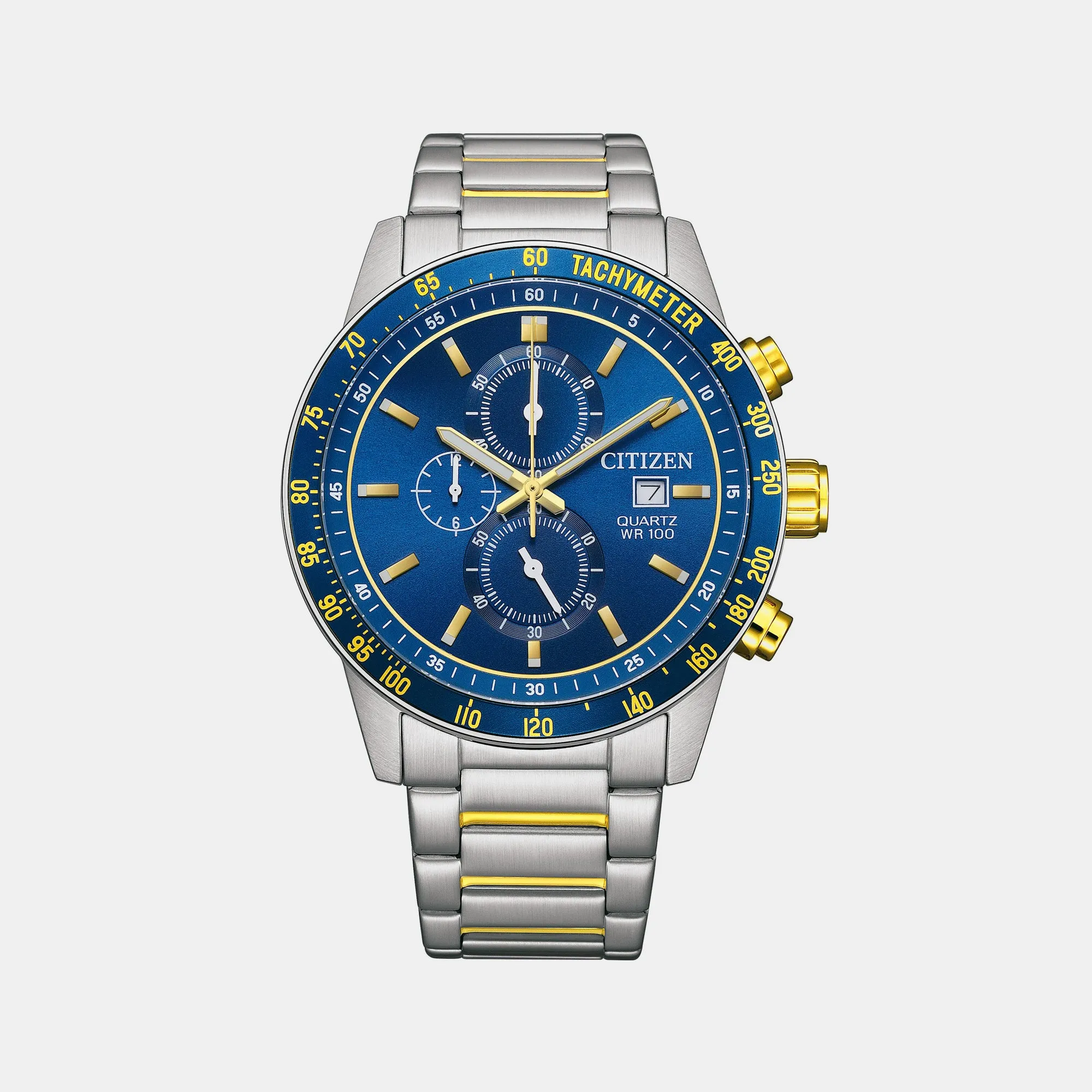 Men Blue Chronograph Stainless Steel Watch AN3684-59L