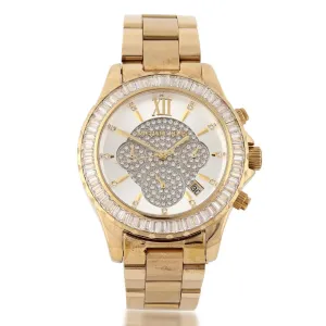 Michael Kors Women Gold Chrystal Chronograph Watch