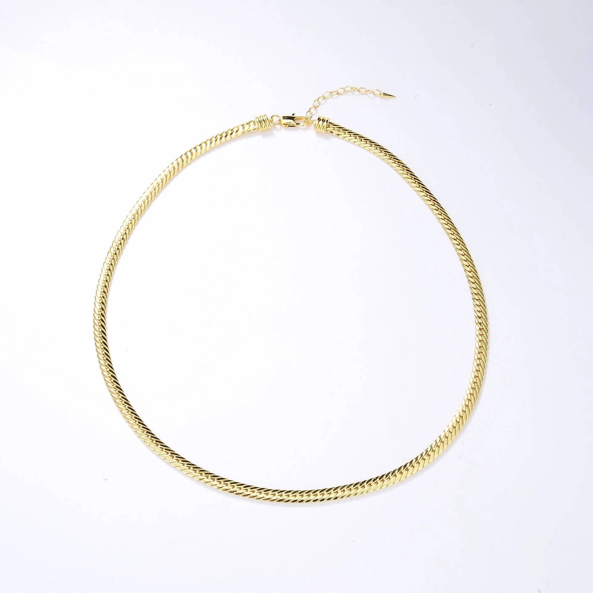 Modern Design Flat Snake Chain Bracelet and Necklace (Purchase Individually)