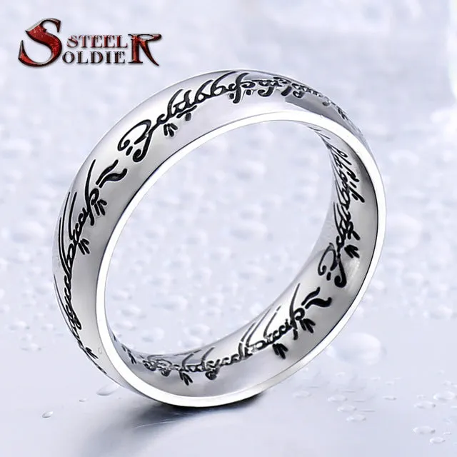 movie style high quality stainless steel men and women one ring fashion popular exquisite magic jewelry