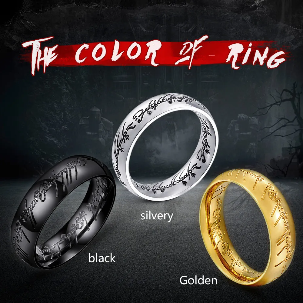 movie style high quality stainless steel men and women one ring fashion popular exquisite magic jewelry