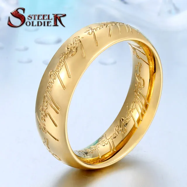 movie style high quality stainless steel men and women one ring fashion popular exquisite magic jewelry