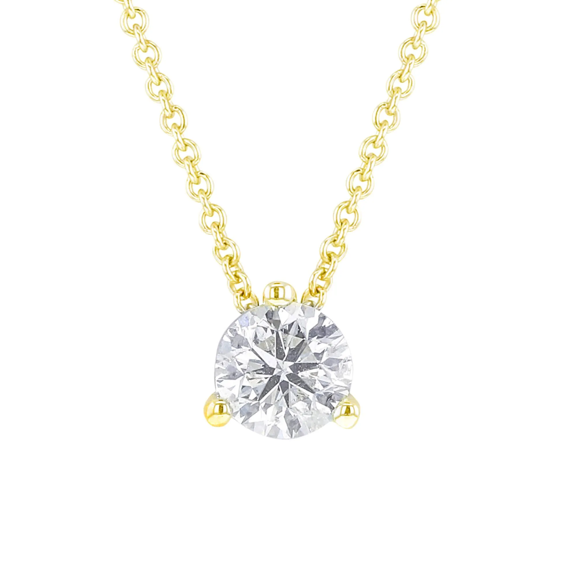 Naked Solitaire Diamond Necklace 1/3ct