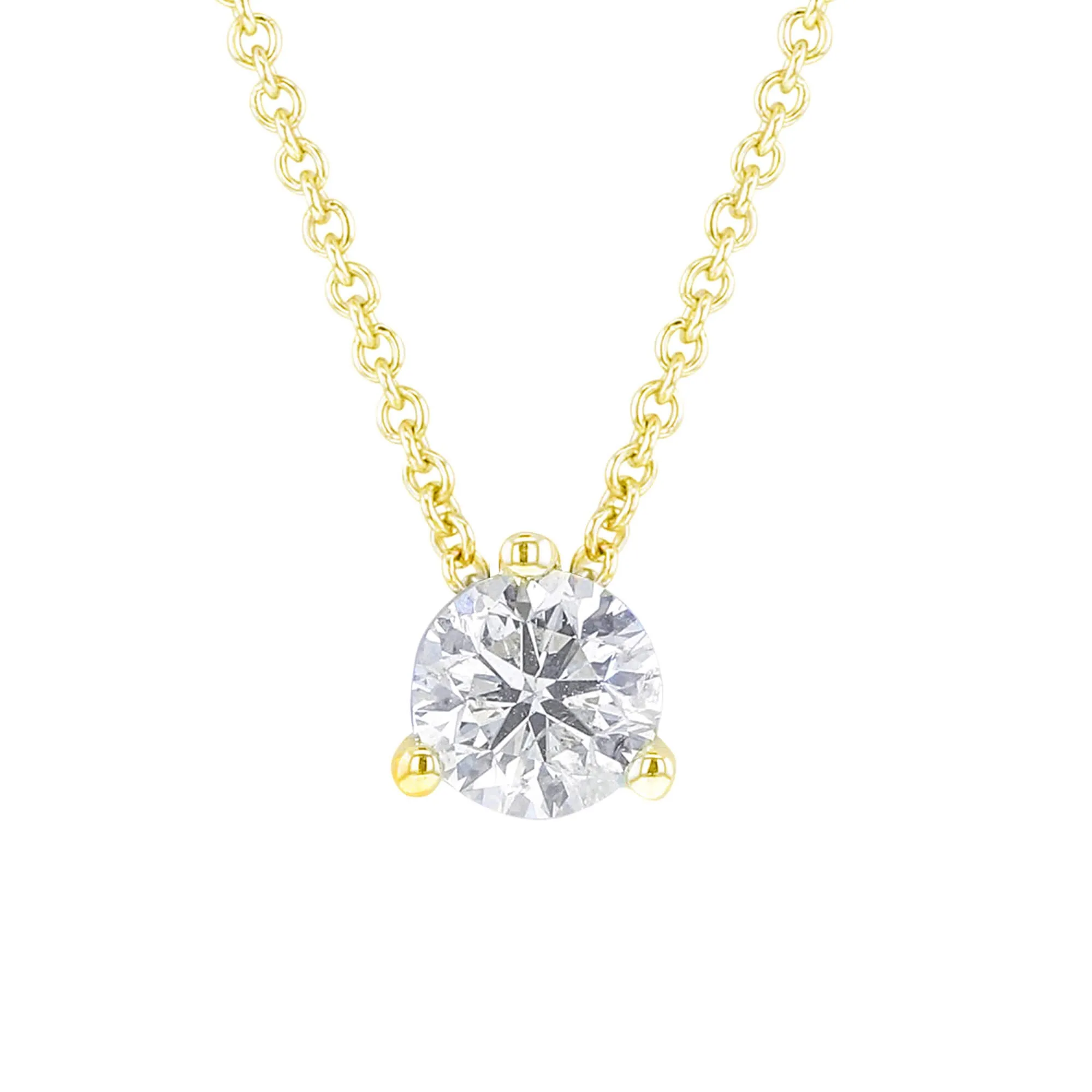 Naked Solitaire Diamond Necklace 1/4ct