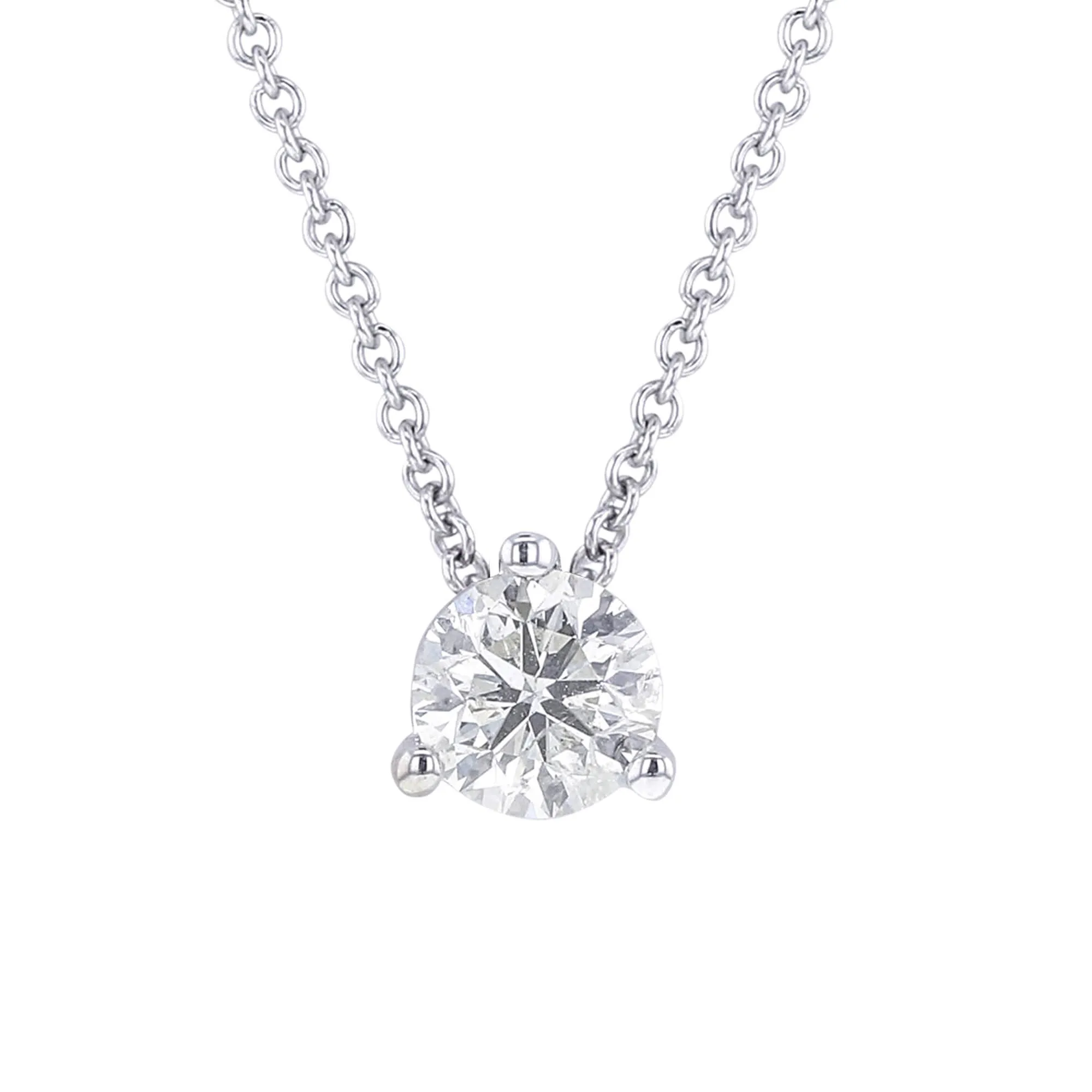 Naked Solitaire Diamond Necklace 1/4ct