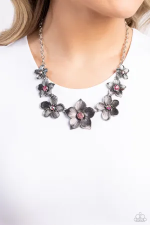 Necklaces Free FLORAL - Pink N413