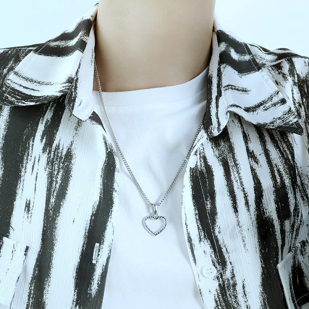 NEHZUS Love Pendant Fashionable And Versatile Stainless Steel Ladies Necklace