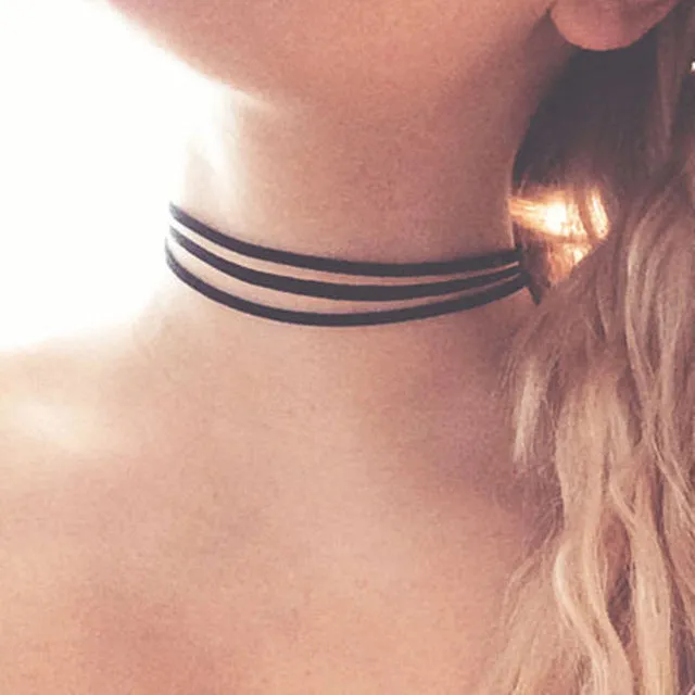 New Fashion Punk Gothic Girl Black Velvet Lace Harajuku Chokers Necklace Torques For Women Tattoo Clavicle Collares Jewelry Gift