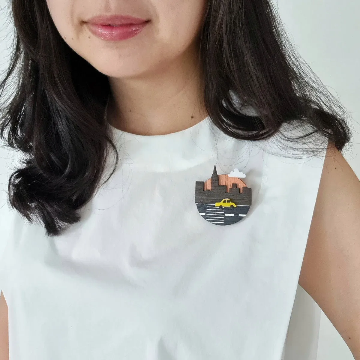 New York Skyline Brooch