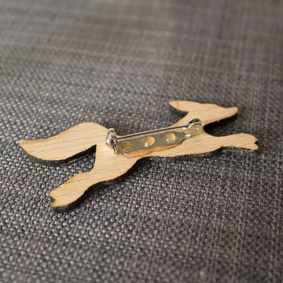 Oak Fox Brooch