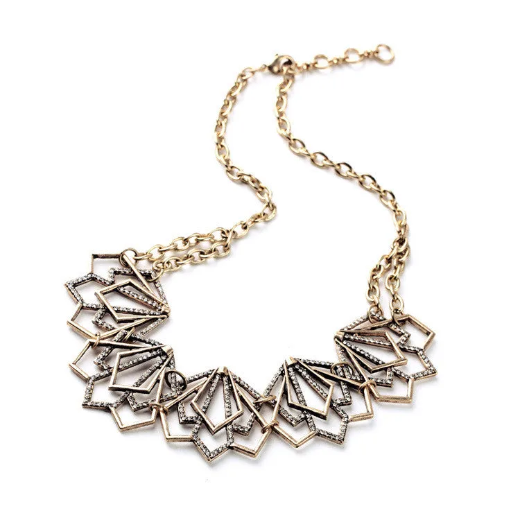 OL Style Fashion Joker Zinc Alloy Irregular Women Short Collar Necklace