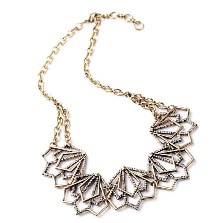 OL Style Fashion Joker Zinc Alloy Irregular Women Short Collar Necklace