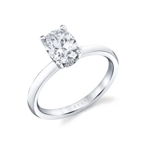 Oval Cut Solitaire Engagement Ring - Joanna