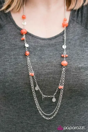 Paparazzi Necklace ~ BOSSanova - Orange