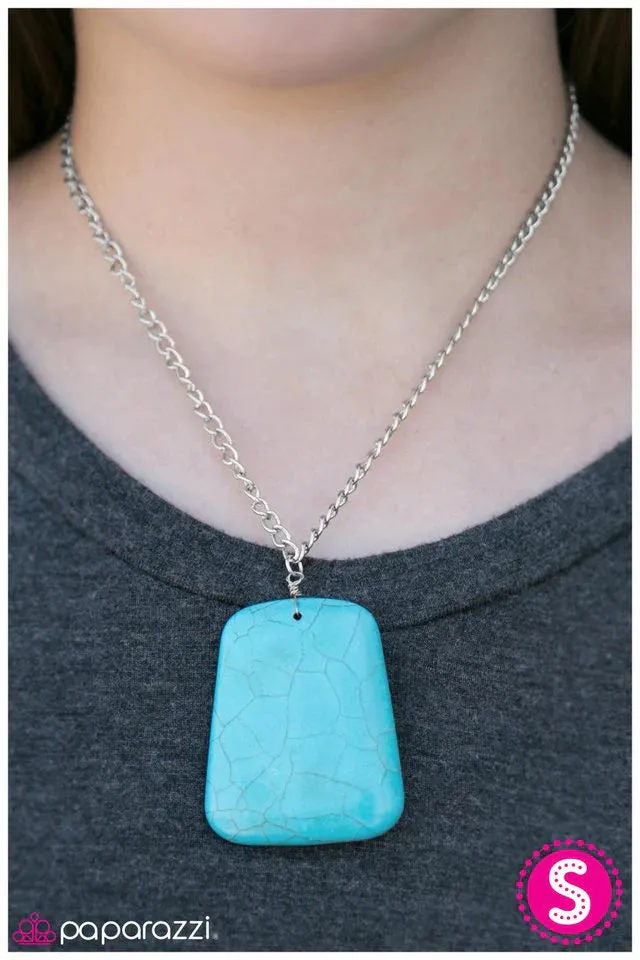 Paparazzi Necklace ~ Cornerstone - Blue