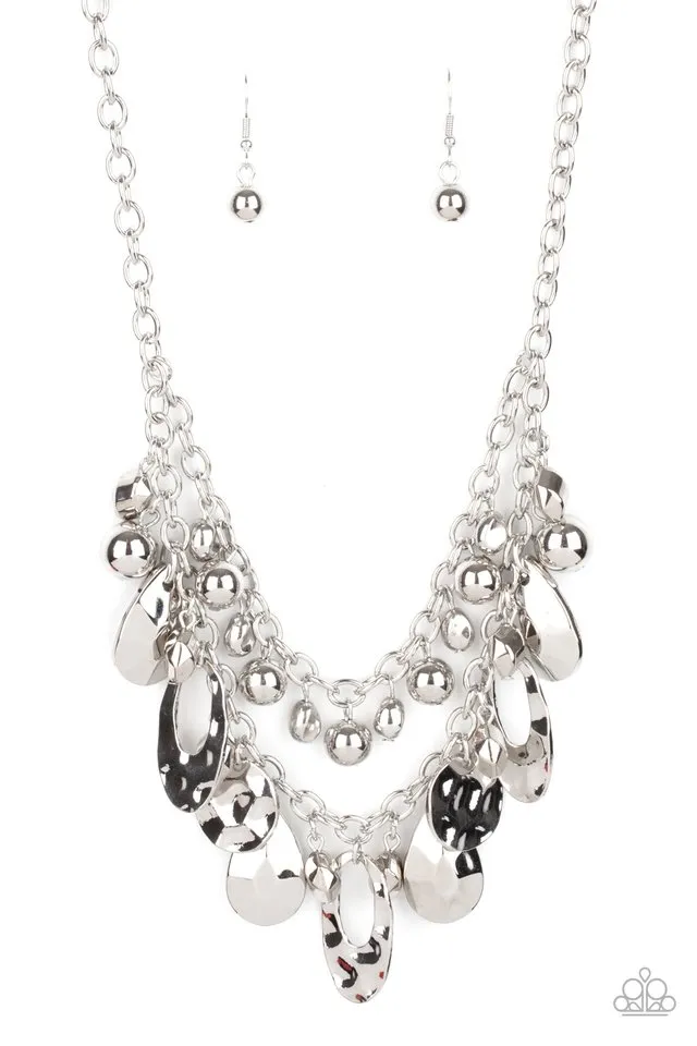 Paparazzi Necklace ~ Extra Exhilarating - Silver