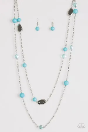 Paparazzi Necklace ~ Hitting A GLOW Point - Blue