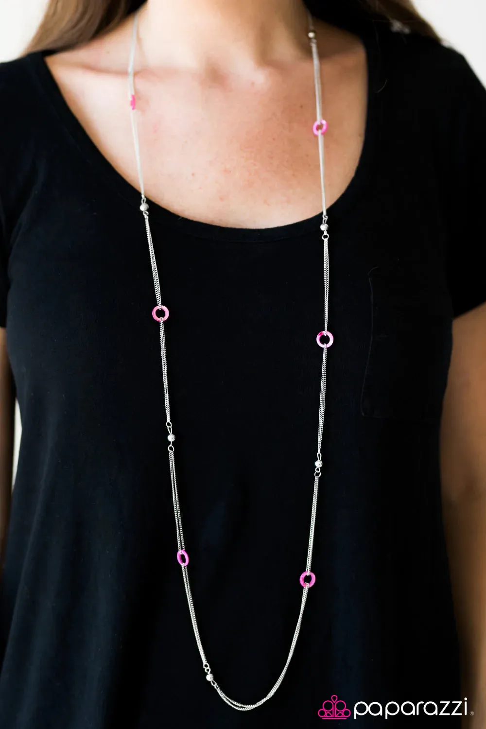 Paparazzi Necklace ~ West Coast Fashion - Pink