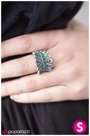 Paparazzi Ring ~ Fancy Pants - Blue