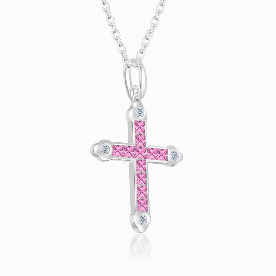 Pasión Zafiro Sapphire Cross Necklace