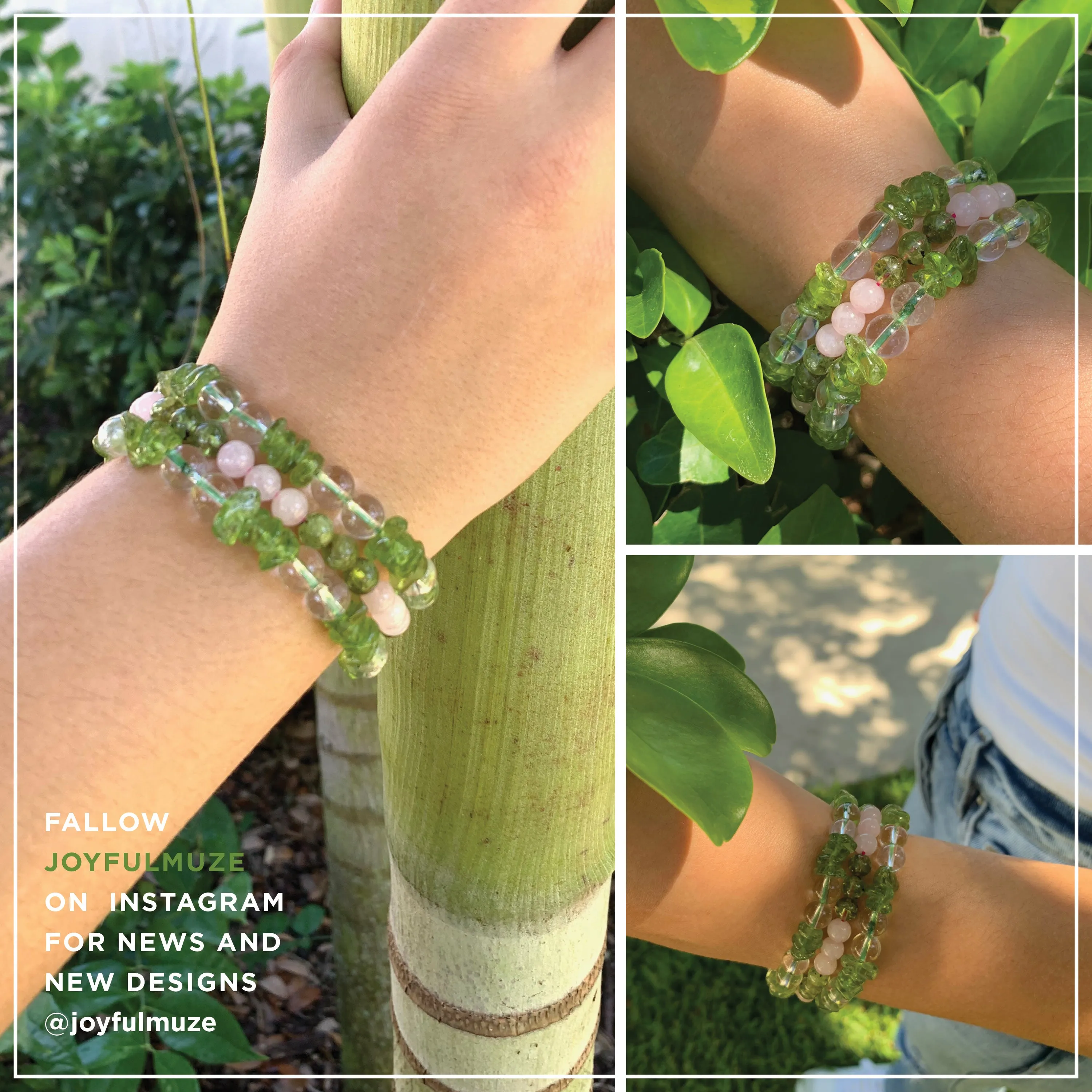 Peridot & Crystal Bracelet