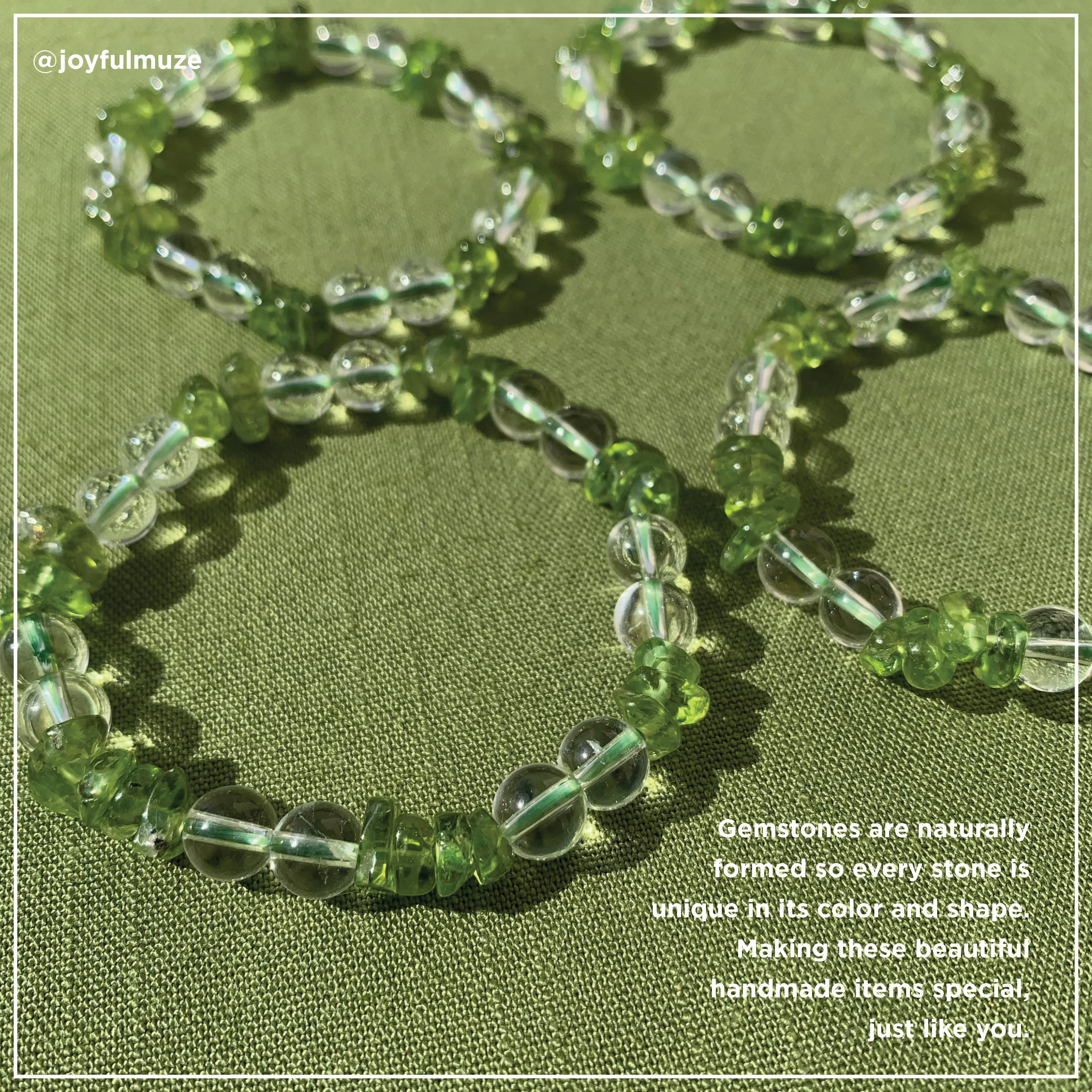 Peridot & Crystal Bracelet