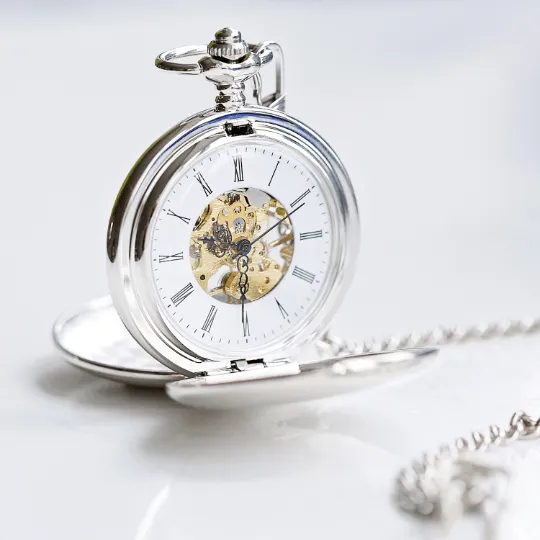 Personalised Unisex Dual Opening Pocket Watch