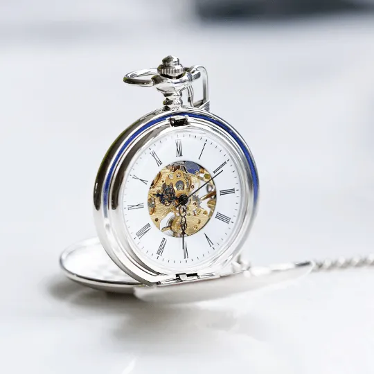 Personalised Unisex Dual Opening Pocket Watch