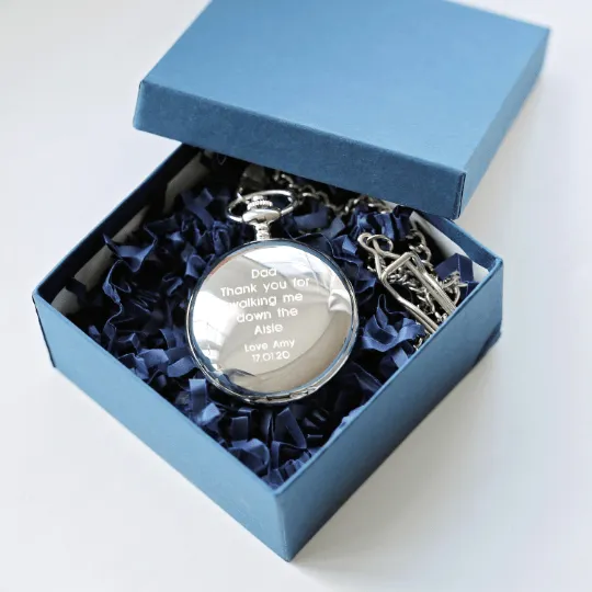 Personalised Unisex Dual Opening Pocket Watch