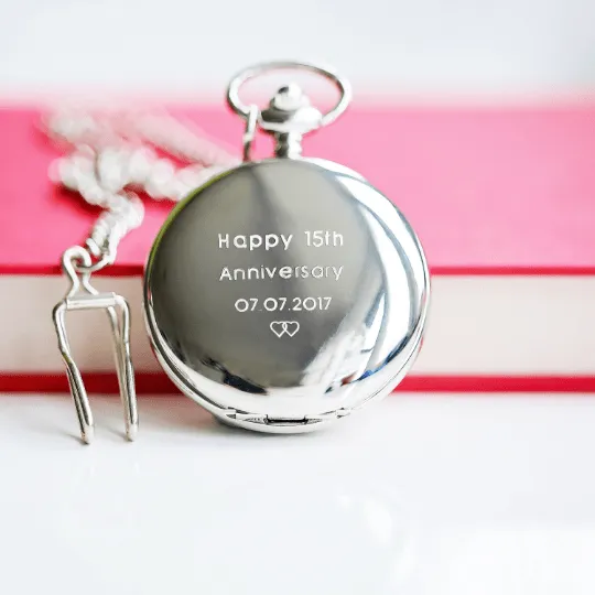 Personalised Unisex Dual Opening Pocket Watch