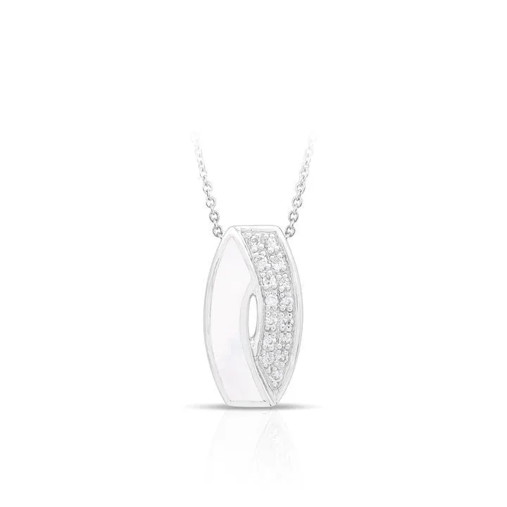 Pirouette White Mother-of-Pearl White Pendant