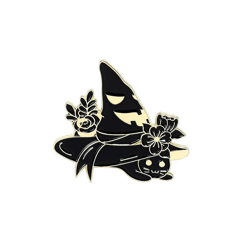 Punk Black Magic Cat Brooch