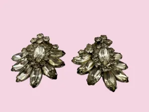 Rhinestone Earrings 1950s