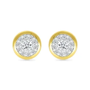 Round Diamond Illusion Studs