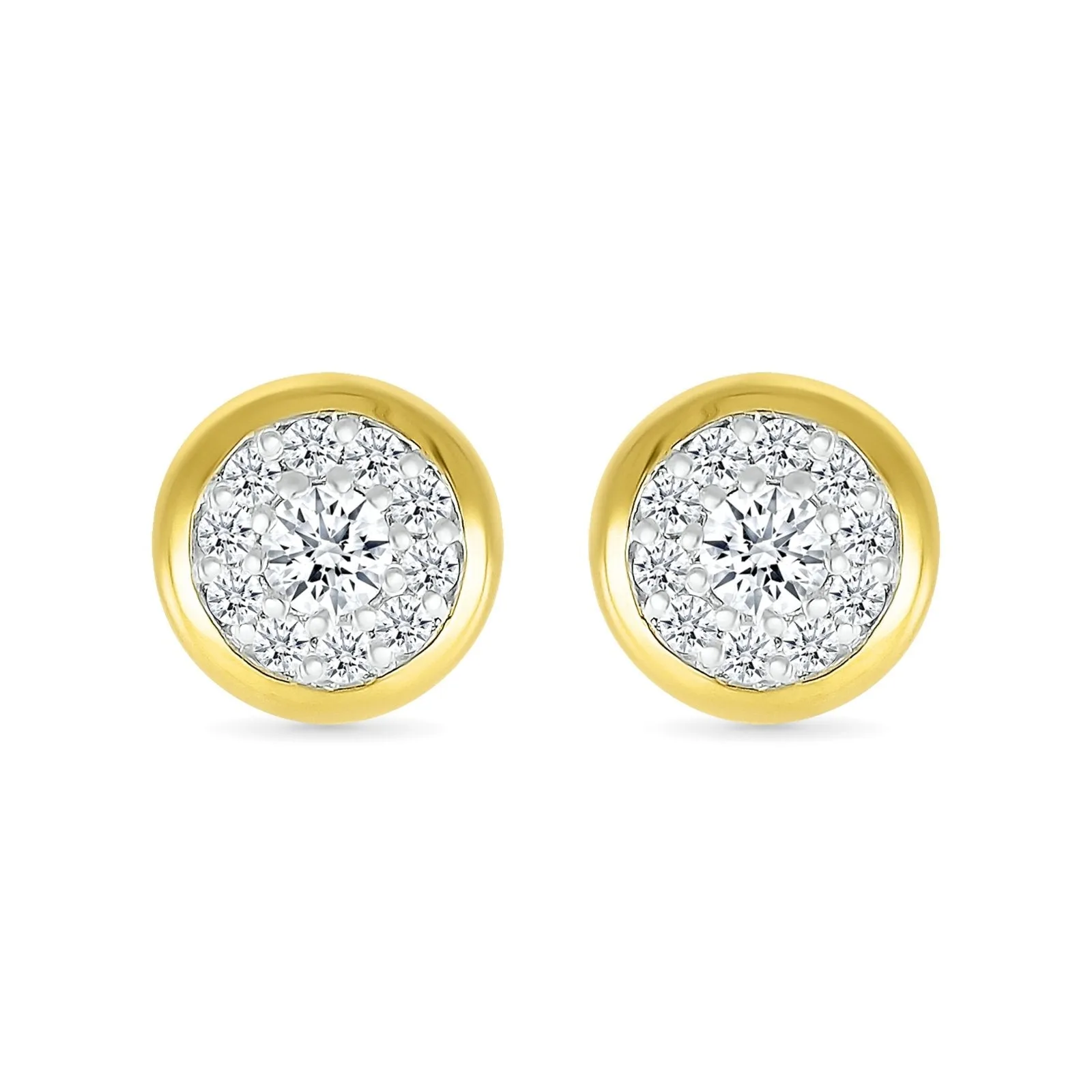 Round Diamond Illusion Studs