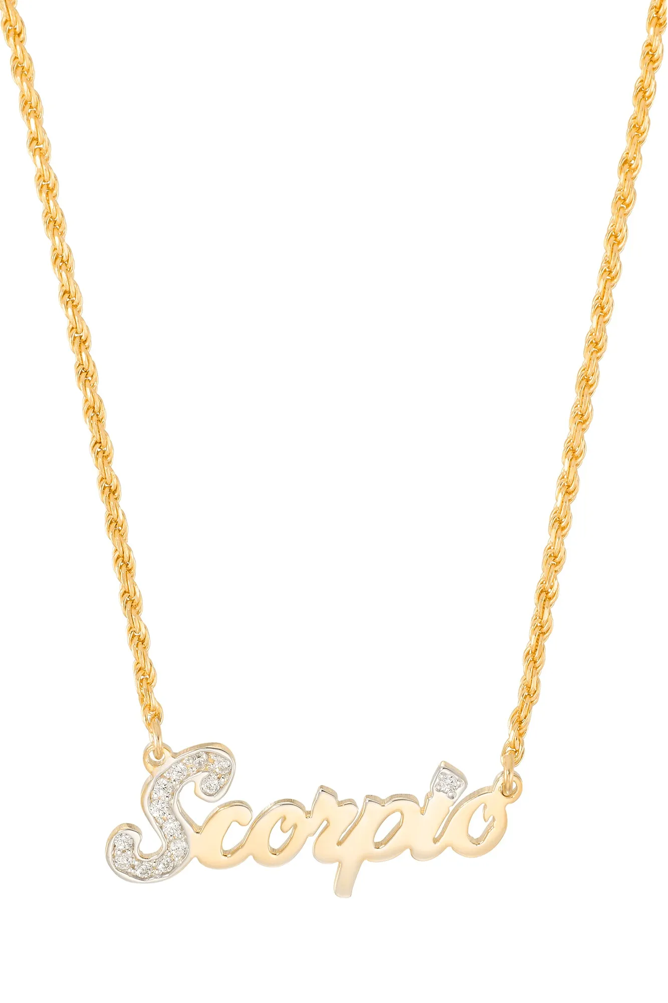 Simone I. Smith Zodiac Nameplate Necklaces - Scorpio