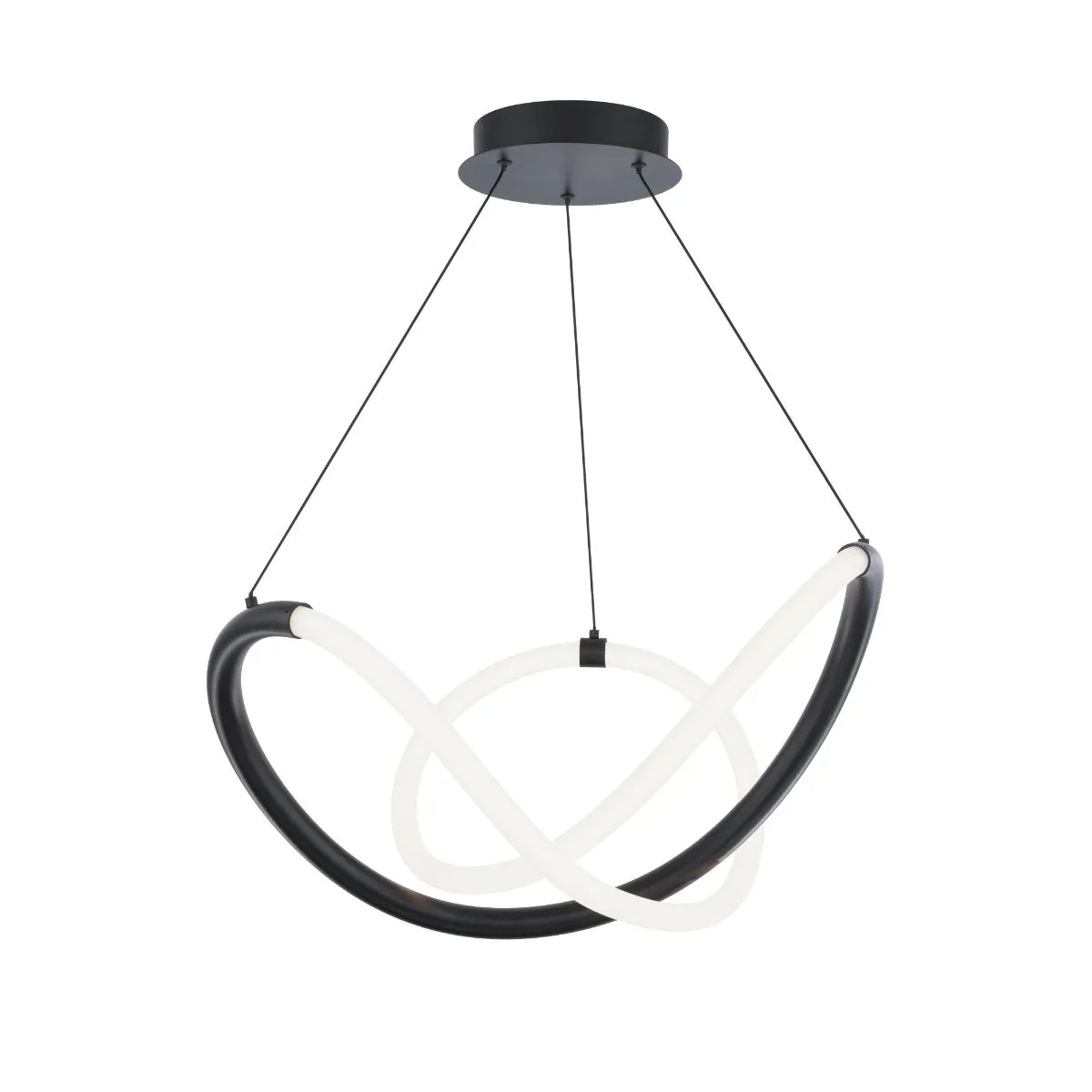 Solo 22 in. LED Pendant Light Black finish