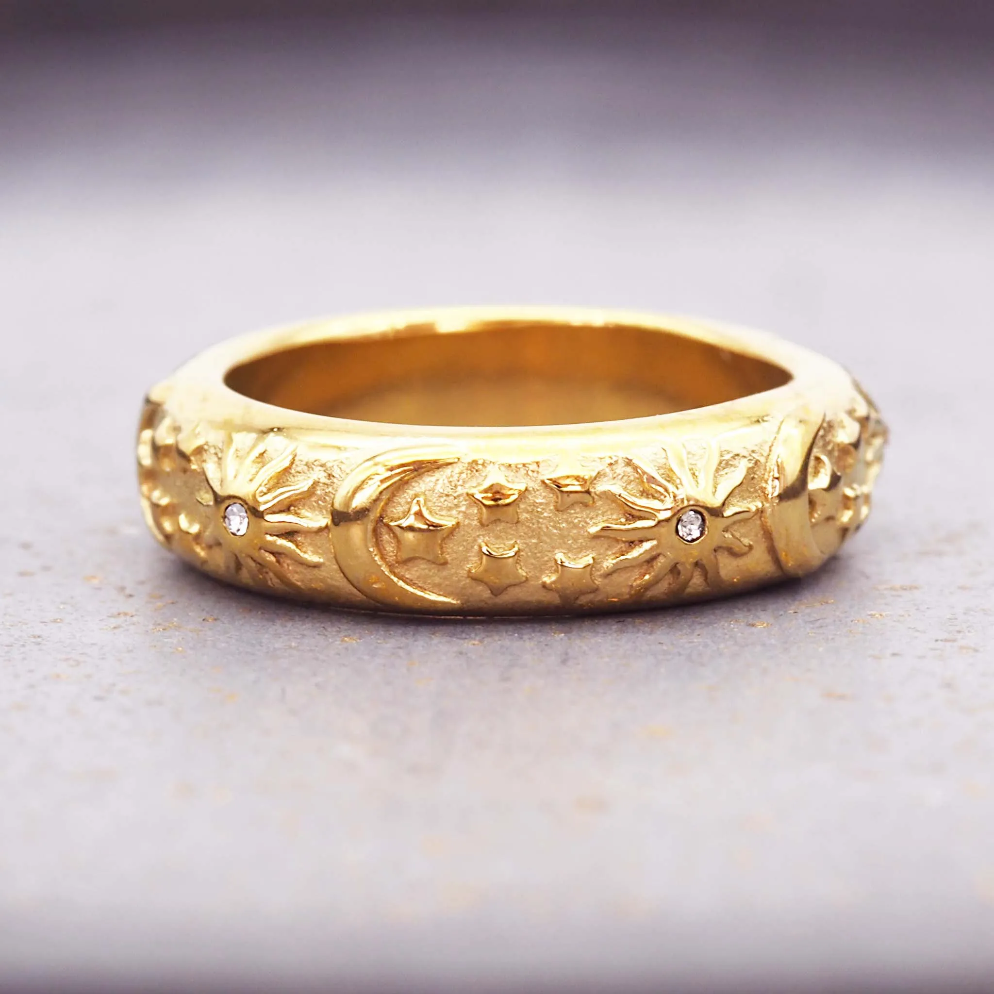 Starry Night Gold Ring