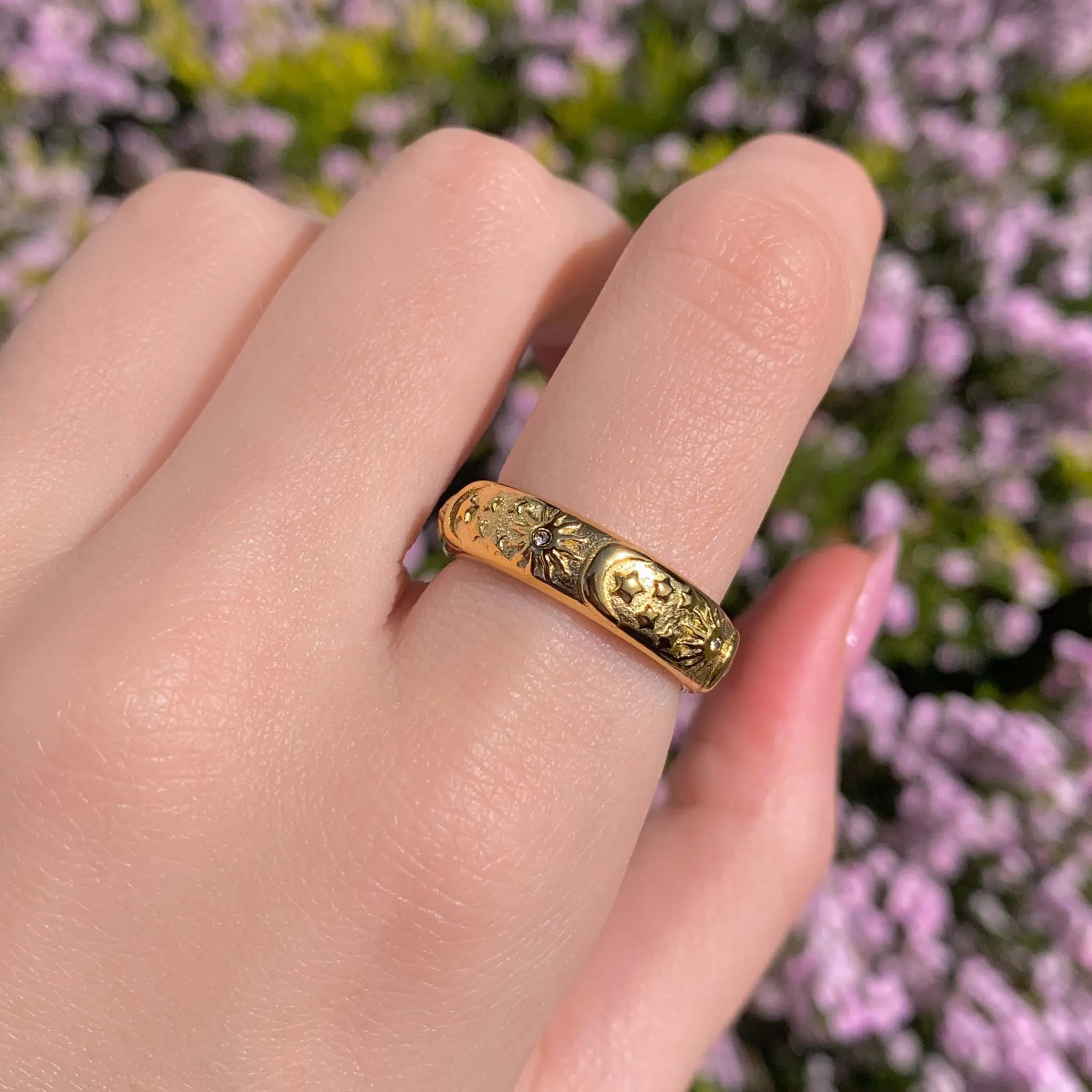 Starry Night Gold Ring