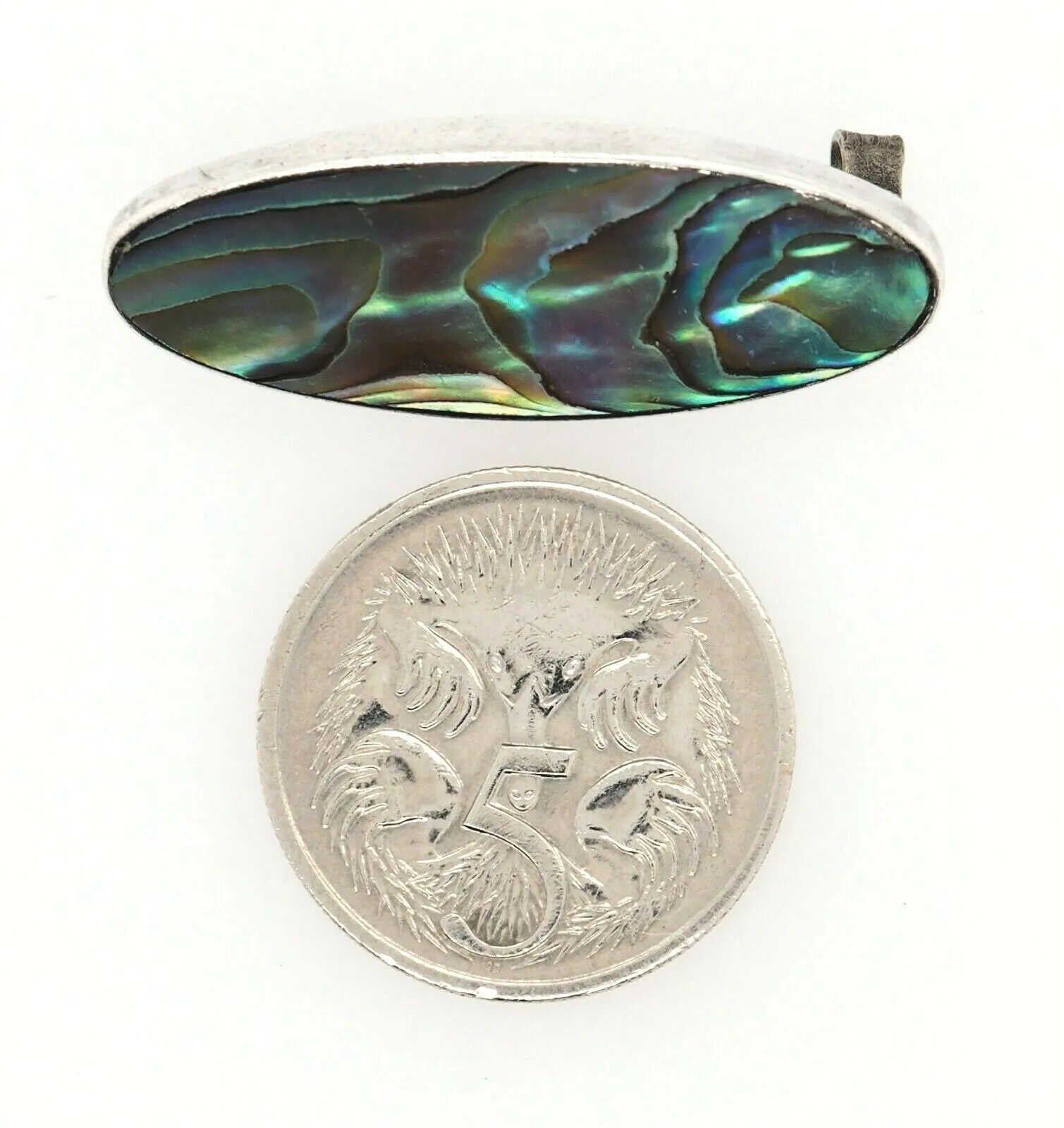 Sterling Silver Abalone/Paua Shell Brooch